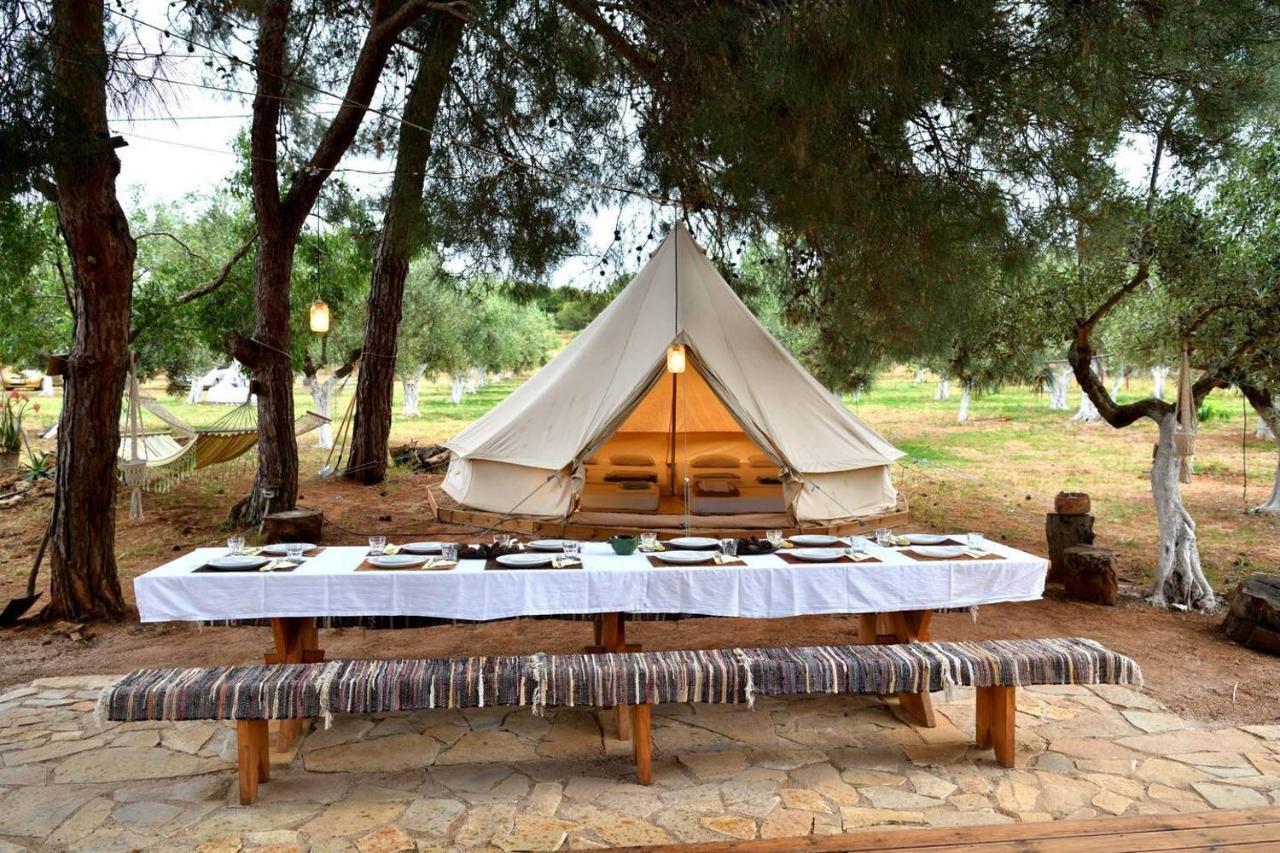 הוילה Glamping At A Lovely Tent In Skiaxtro- מרתופוליס מראה חיצוני תמונה